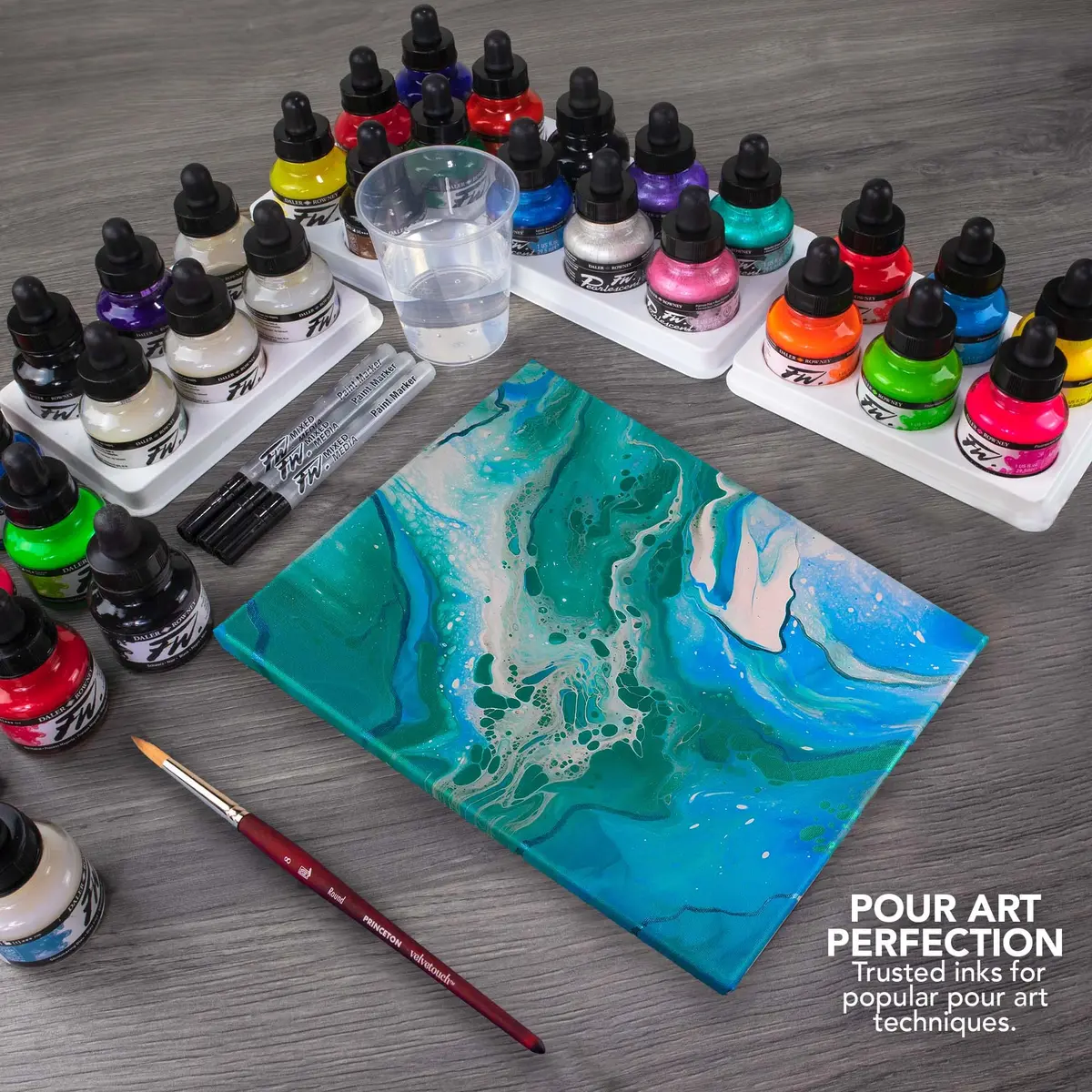 Daler Rowney FW Acrylic Artists Ink, 29.5ml | Paynes Gray, Lightfast & Fluid (160029065) - view 5