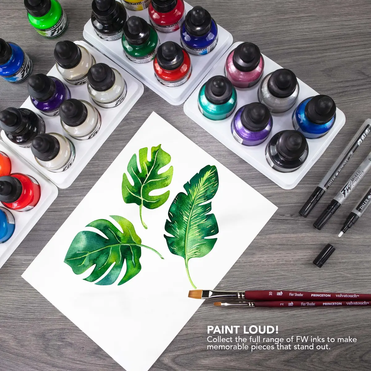 Daler Rowney FW Acrylic Artists Ink, 29.5ml | Paynes Gray, Lightfast & Fluid (160029065) - view 6