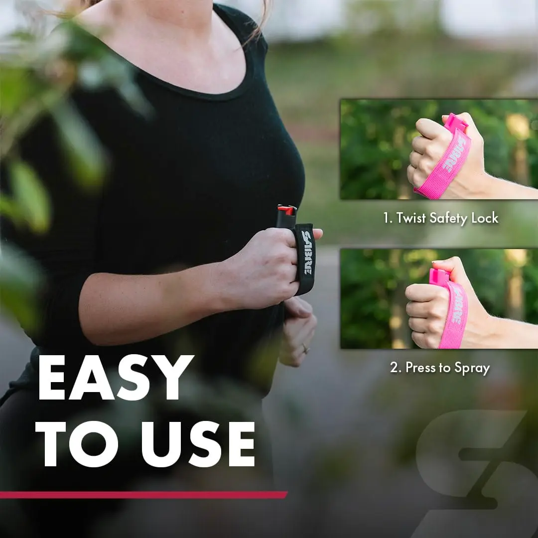 SABRE Runner Pepper Gel Spray for Running, Walking & Personal Safety | 0.67 Fl Oz | Focused Stream, 16 ft Range, Reflective Strap - view 4