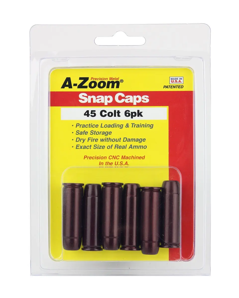 Lyman A-Zoom 45 Colt Precision Snap Caps 6 Pack | Safe Dry Fire Practice - main product image