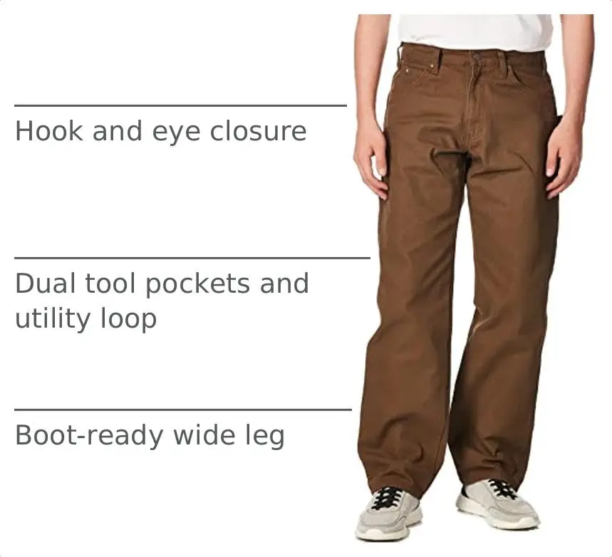 Dickies Relaxed Fit Sanded Duck Carpenter Jean 40W x 30L | Durable Workwear - view 5