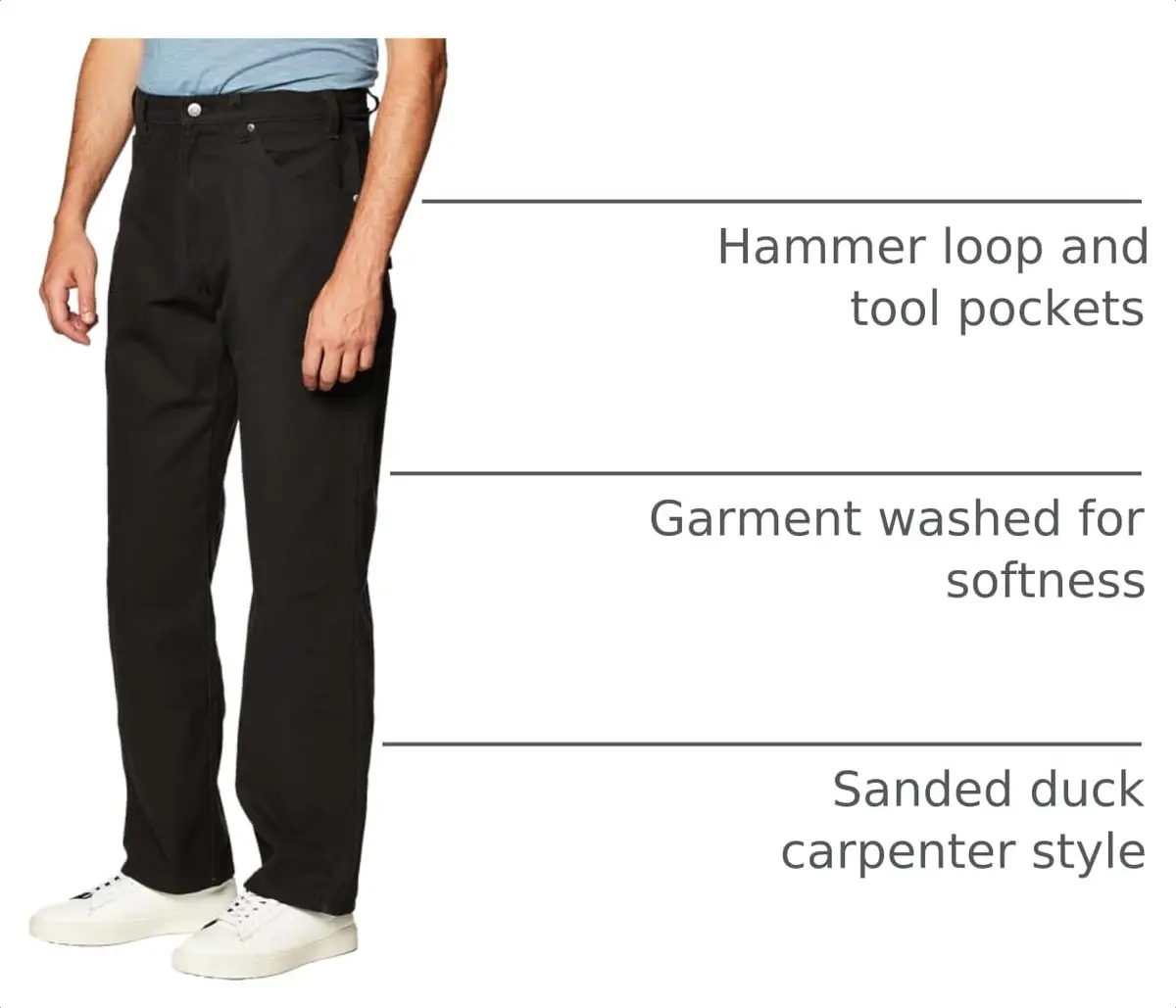 Dickies Relaxed Fit Sanded Duck Carpenter Jeans 42W x 32L | Durable Workwear with Comfortable Feel - view 4