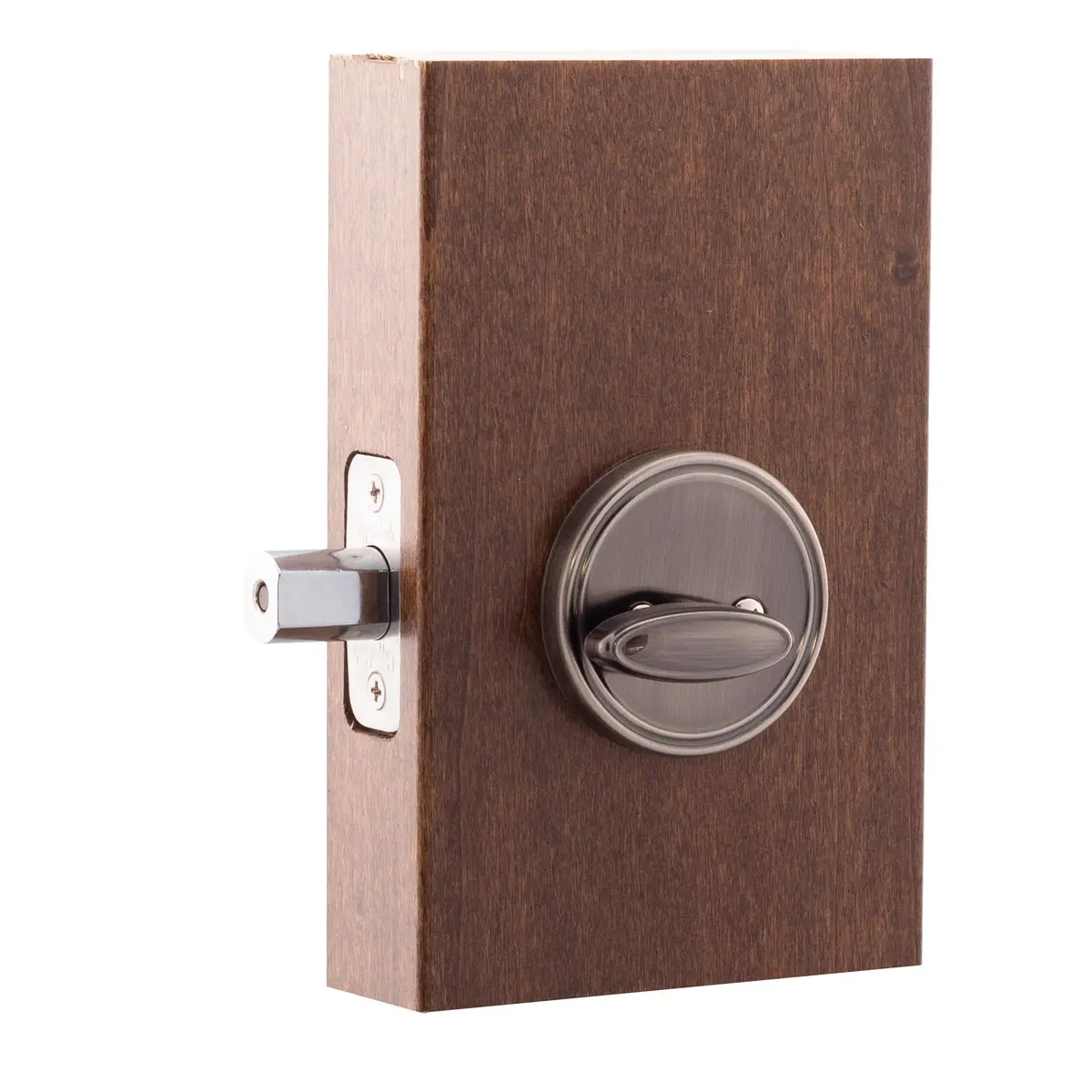 Copper Creek DB2410AN Single Cylinder Deadbolt 1 Count | Antique Nickel Security - view 3