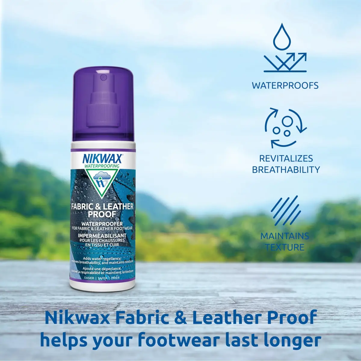 Nikwax Fabric and Leather Proof Waterproofing (Sponge On), spray-on waterproofing leather and fabric footwear, water- based, footwear aftercare, Gore-Tex, Event, BDRY - view 3