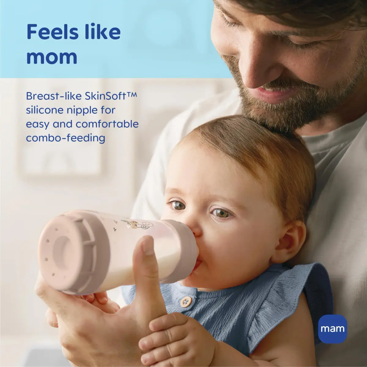 MAM Fast Flow Level 3 Bottle Nipples (Set of 2) | 4+ Months, SkinSoft Silicone, Fits All MAM Bottles - view 5