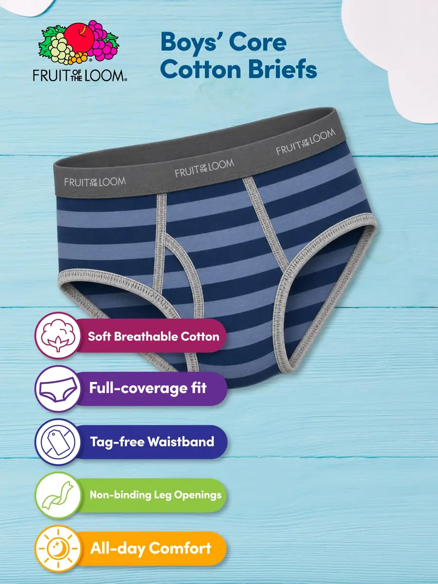 Fruit of the Loom boys Briefs Pack 5 | Soft Cotton, Full-Cut Fit, Tag-Free Comfort (70-120 chars) - view 6