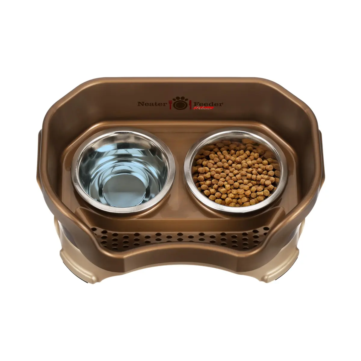 Neater Pet Brands Neater Feeder Deluxe Mess Proof Dog Bowls Elevated for Small Dogs Under 19 lbs | No Spill, Raised Stand, Food & Water Set - view 7