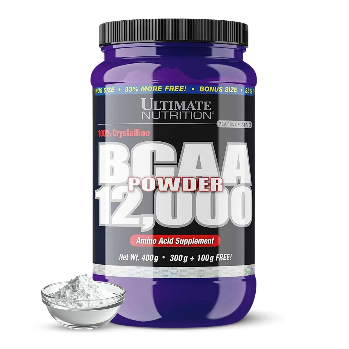 Ultimate Nutrition BCAA Powder 12000 Unflavored | 6g Amino Acids for Muscle Recovery & Endurance - main product image