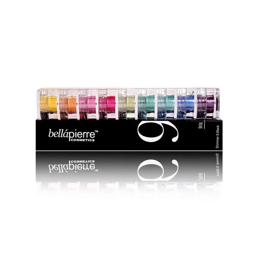 bellapierre Shimmer Powder 9 Stack Iris | 0.56 oz (15.7 g) | Vegan & Cruelty-Free Eye Makeup - view 2