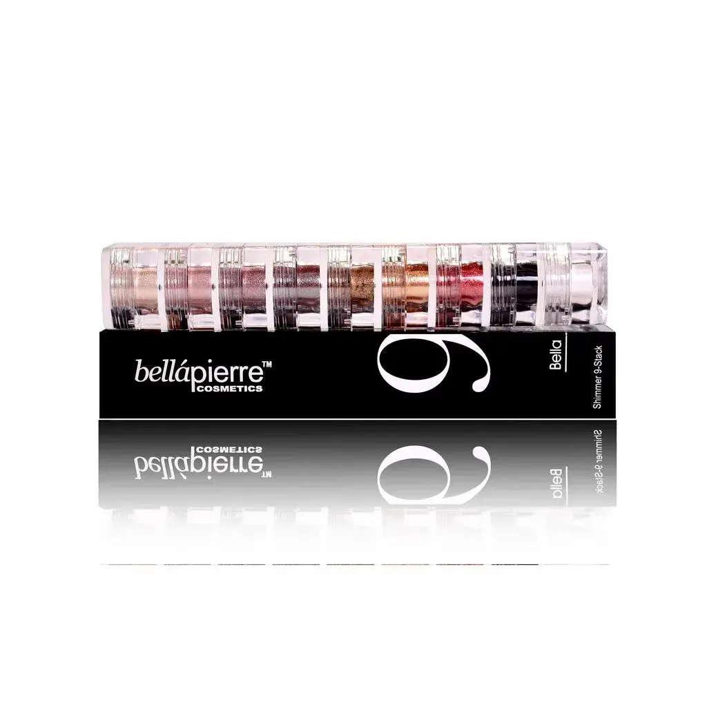 bellapierre Shimmer Powder 9 Stack | Paraben Free Eyeshadow | Vegan & Cruelty Free Eye Makeup - 9 Count | 15.7 g (0.555 oz) - view 2