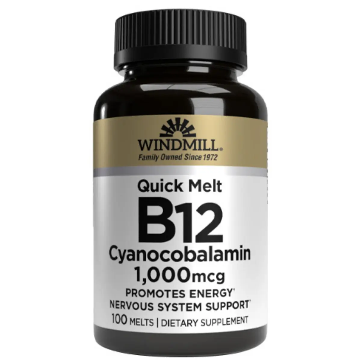 Windmill B-12 1000 Mcg Sublingual Vitamin B12 Tablets 100 | Supports Energy & Tissue Growth - main product image