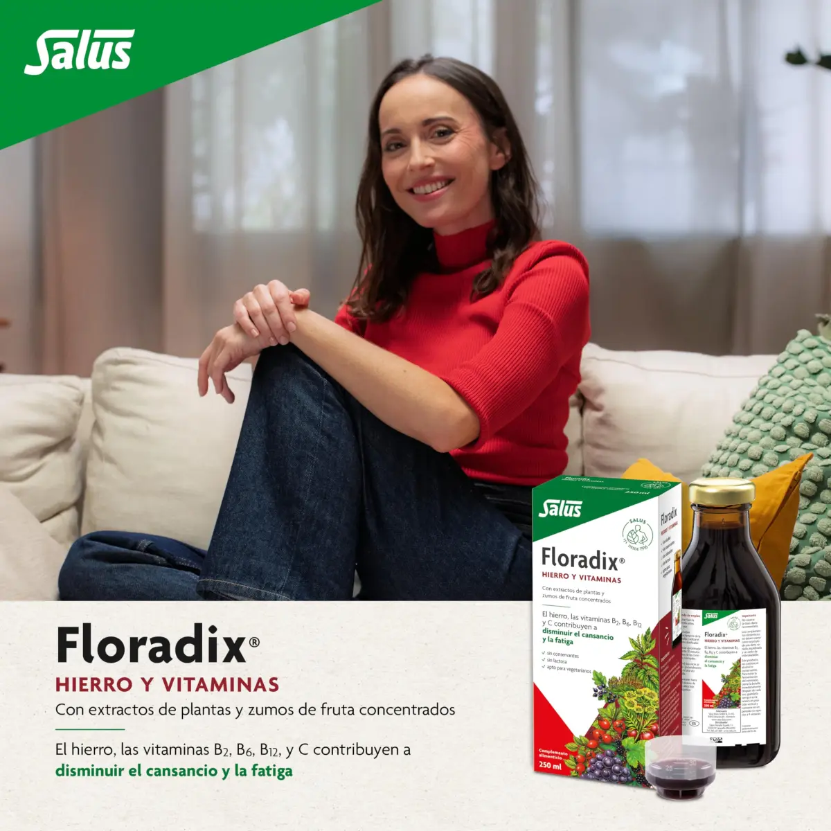 Floradix Liquid Iron and Vitamin Formula 250ml (8.5 Fl Oz) | Reduces Tiredness & Fatigue with Vitamins B & C - view 2