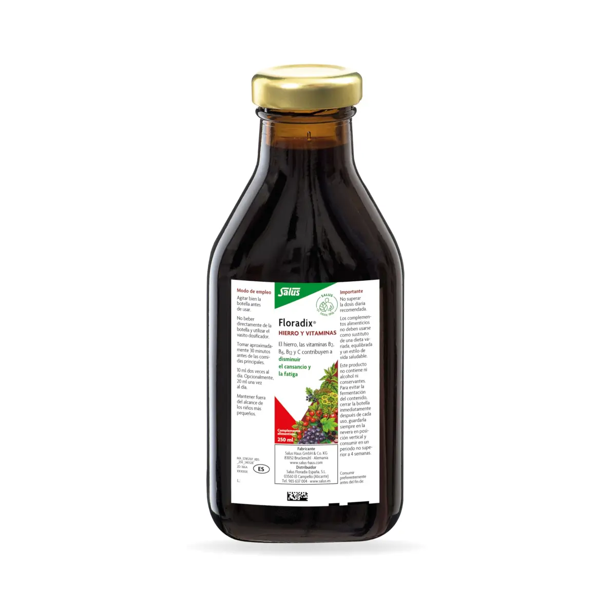 Floradix Liquid Iron and Vitamin Formula 250ml (8.5 Fl Oz) | Reduces Tiredness & Fatigue with Vitamins B & C - view 4