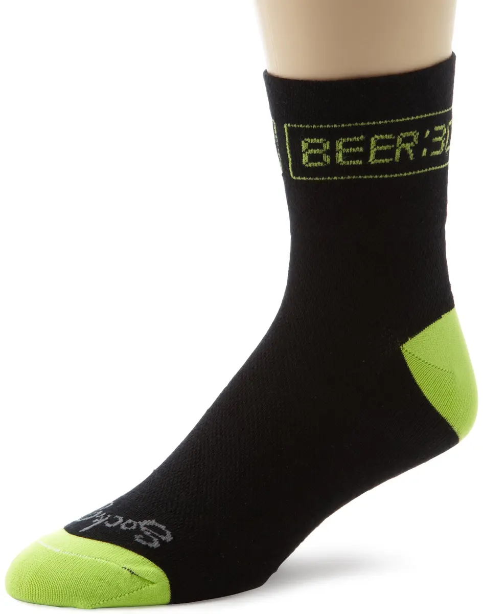 SockGuy Beer 30 Socks, Black | Ultra-Wicking Micro Denier Acrylic, Reinforced Toe - main product image