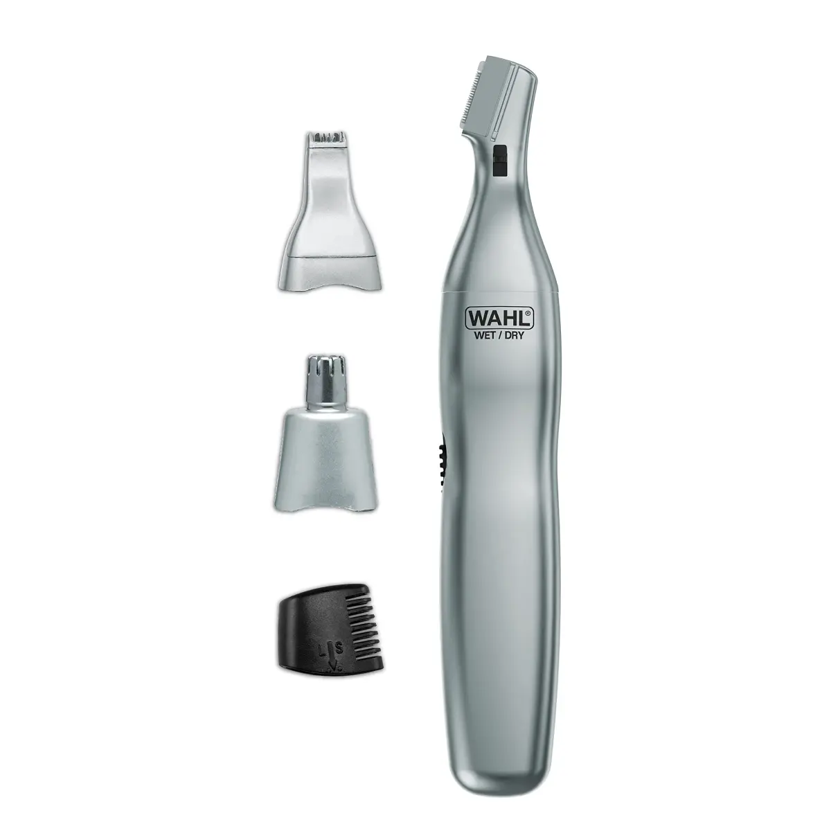 Wahl 3-in-1 Nose Hair Trimmer for Men & Women | 4 Piece Set, Silver - main product image