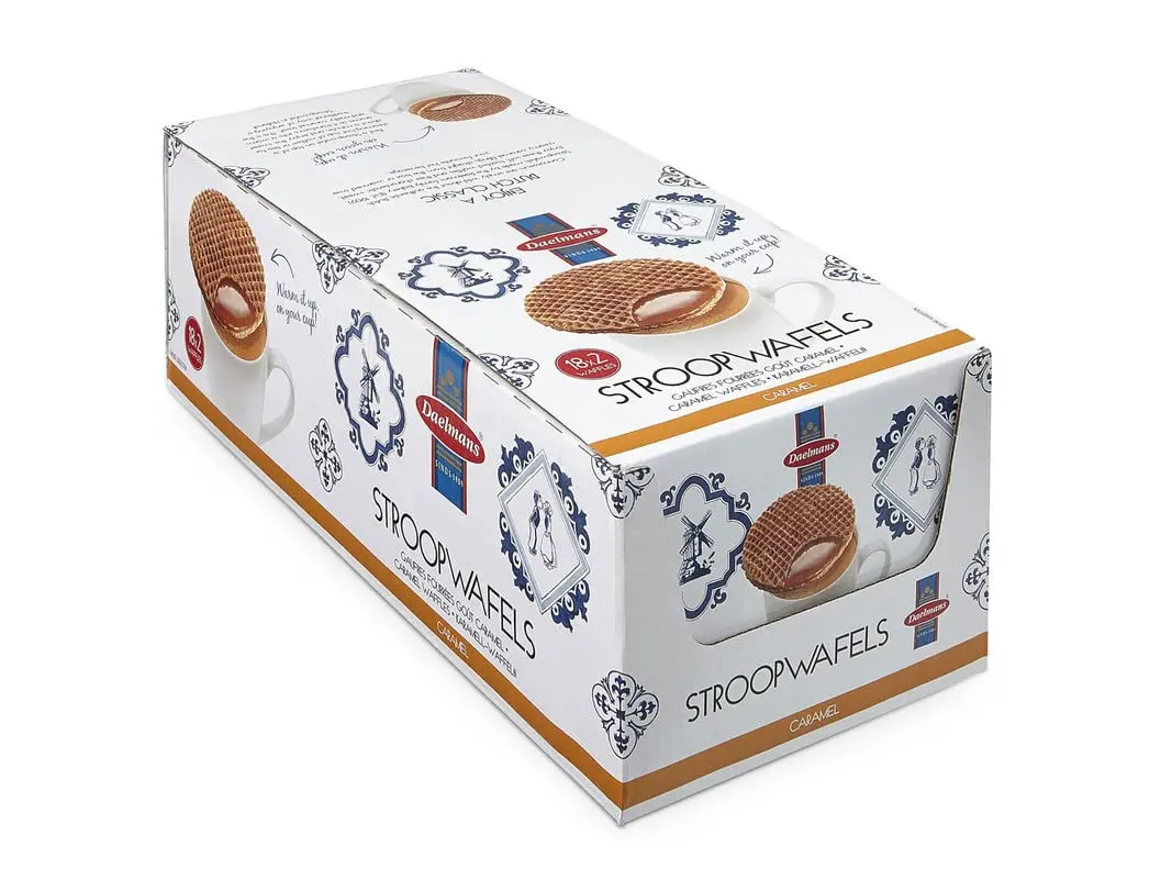 Daelmans Caramel Wafers 49.5 oz | Dutch Jumbo Cookies with Cream Butter & Caramel - view 6