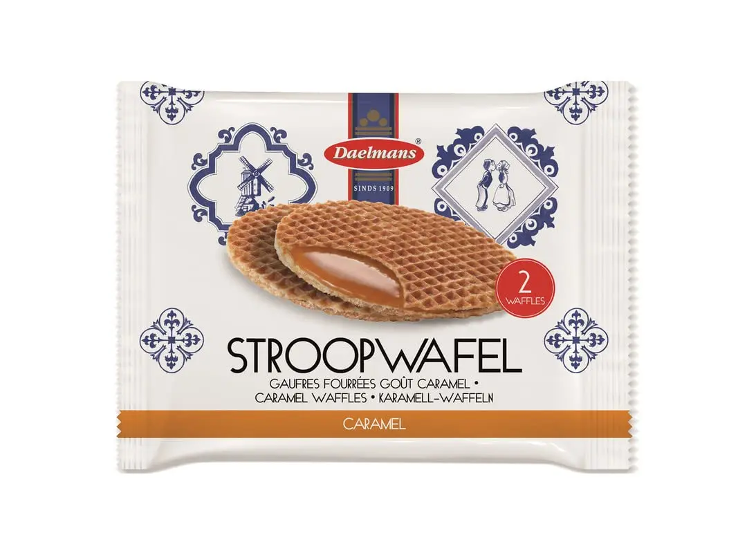 Daelmans Caramel Wafers 49.5 oz | Dutch Jumbo Cookies with Cream Butter & Caramel - view 4