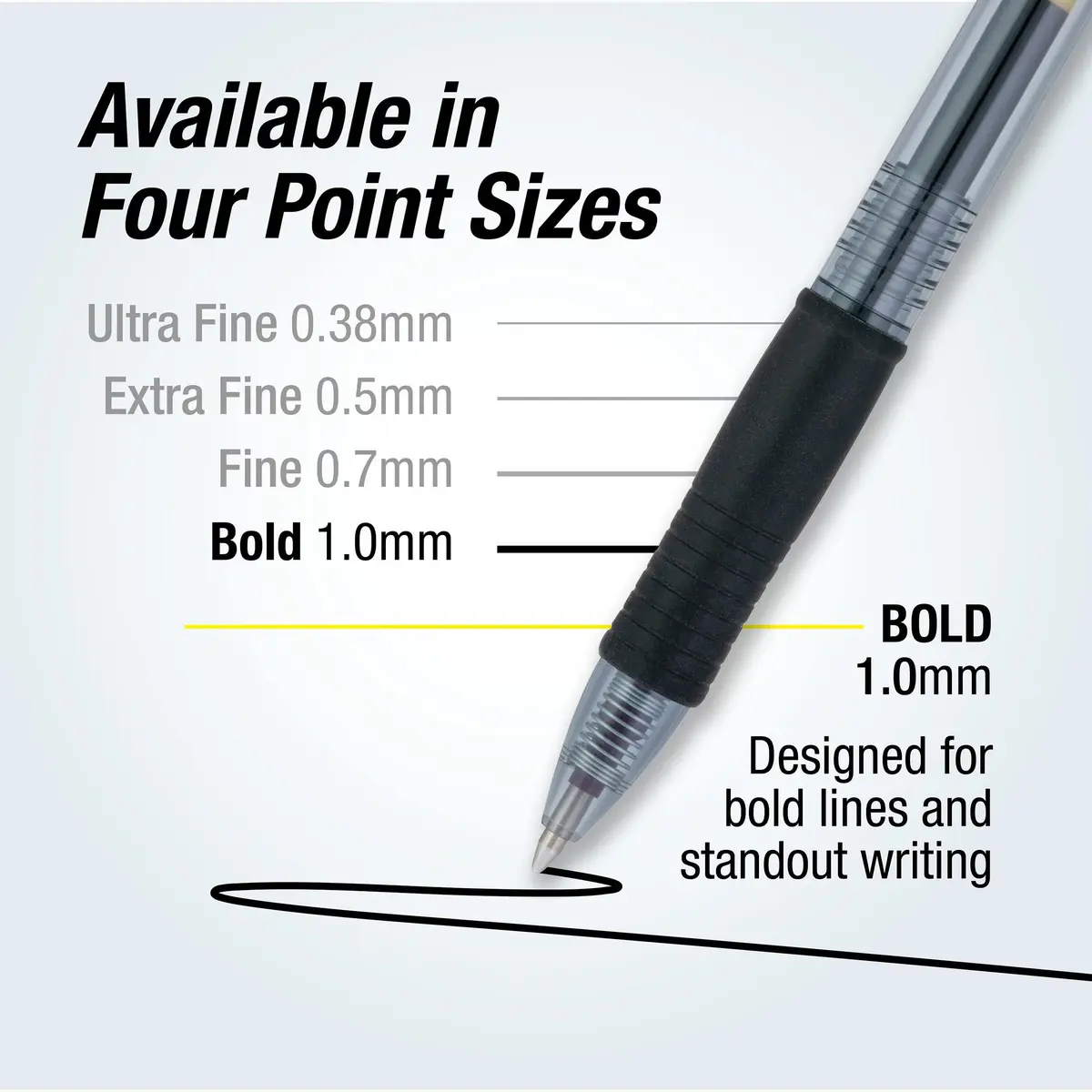 PILOT G2 Premium Gel Pens 1.0mm Bold Point Black Ink | Long-Lasting, Refillable, Smooth Writing - view 4