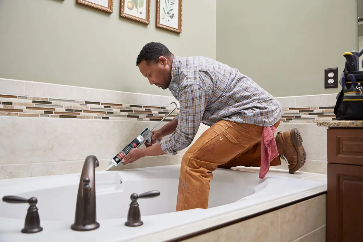 GE Supreme Silicone Caulk for Kitchen & Bath, White, 300ml (10.1 fl oz) | Waterproof & Mildew-Resistant Sealant - view 9