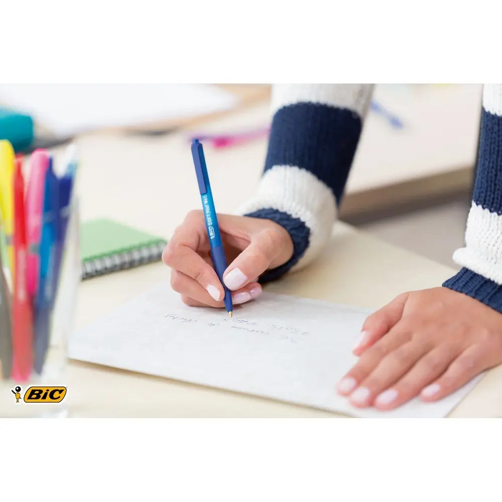 BIC Soft Feel Ballpoint Pens - Black - Pack of 3 | Smooth, Comfortable Writing (70-120 chars) - view 5