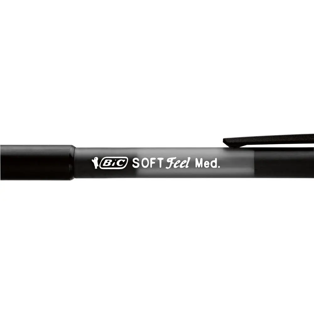 BIC Soft Feel Ballpoint Pens - Black - Pack of 3 | Smooth, Comfortable Writing (70-120 chars) - view 4