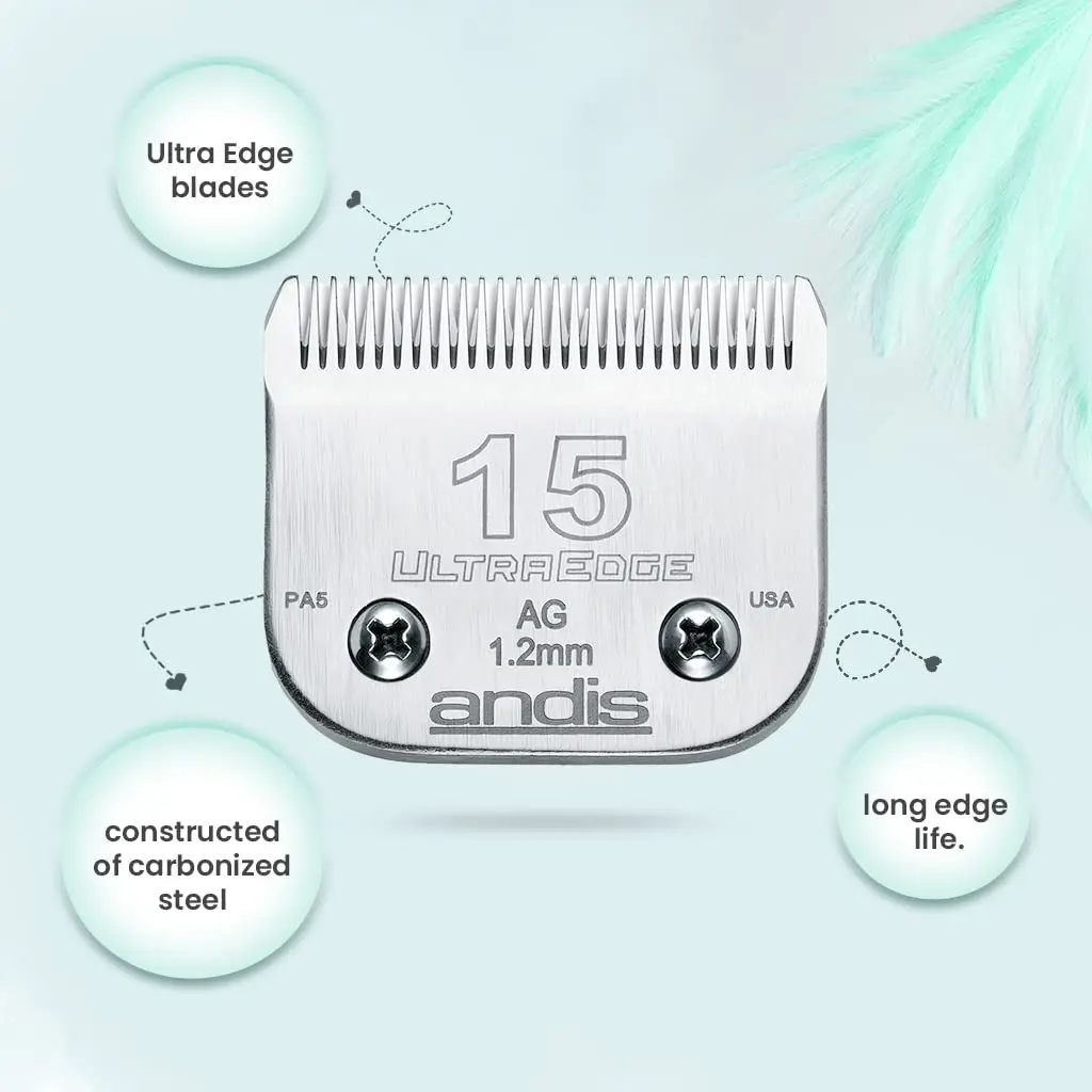 Andis UltraEdge Detachable Blade 15 Blade (Pack of 1) Carbon Steel | Professional Grooming Performance - view 5