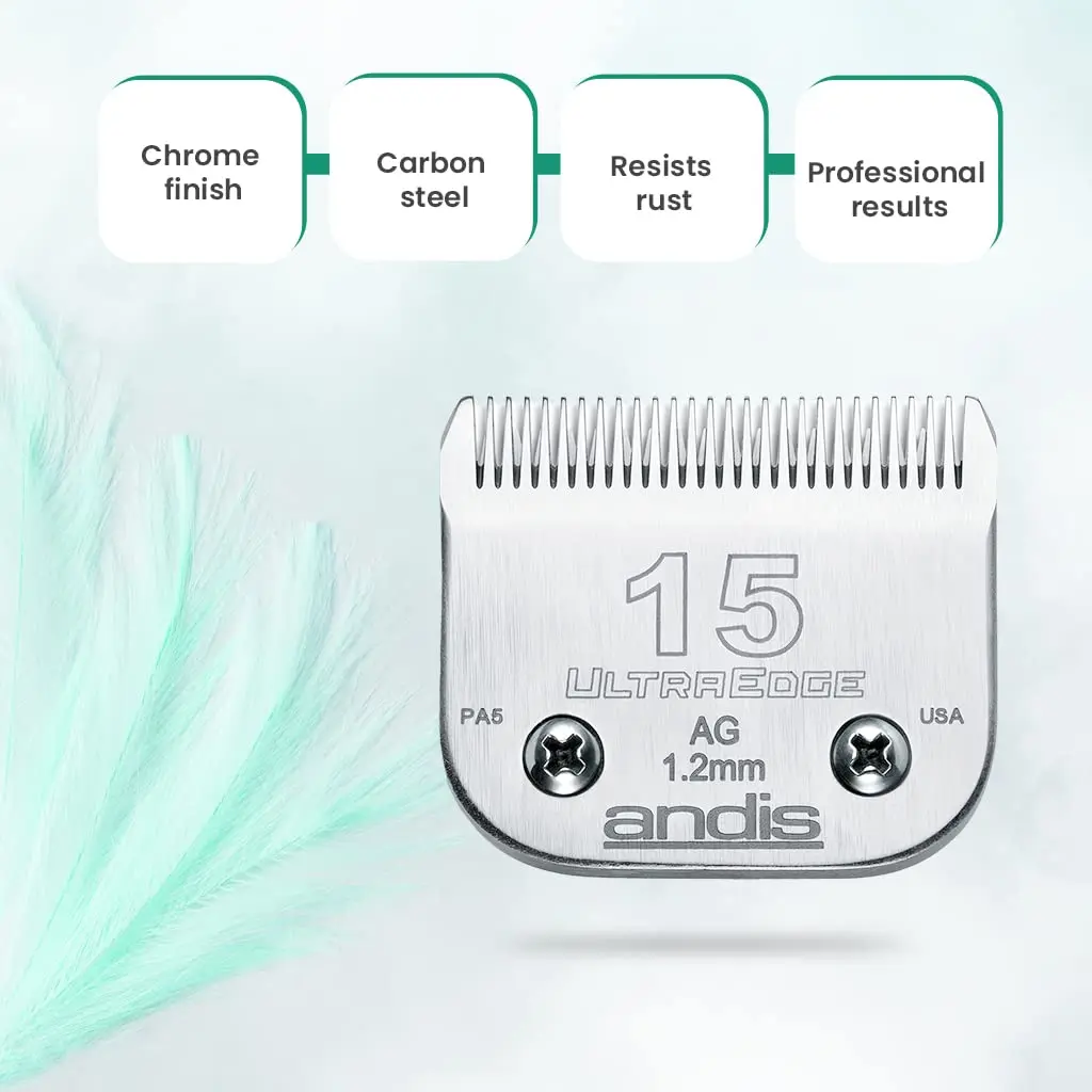 Andis UltraEdge Detachable Blade 15 Blade (Pack of 1) Carbon Steel | Professional Grooming Performance - view 2