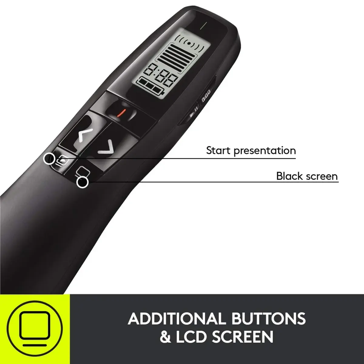 Logitech Wireless Presenter R800 with Green Laser | 30m Range, Built-in Timer, Plug-and-Play - view 5