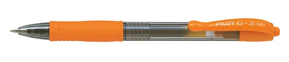 Pilot G207 Retractable Gel Rollerball Pen 0.7 mm | Bright Orange Ink, Refillable, Office & School Use - main product image