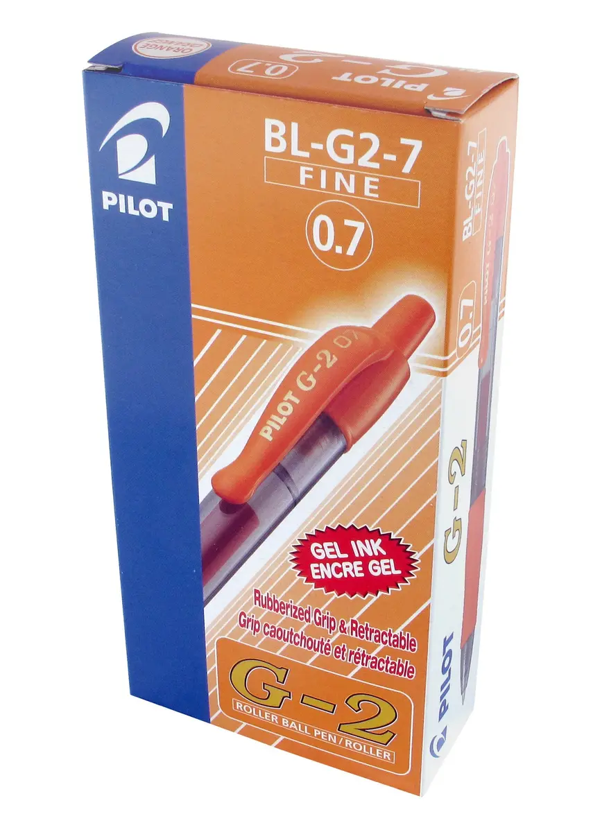 Pilot G207 Retractable Gel Rollerball Pen 0.7 mm | Bright Orange Ink, Refillable, Office & School Use - view 2