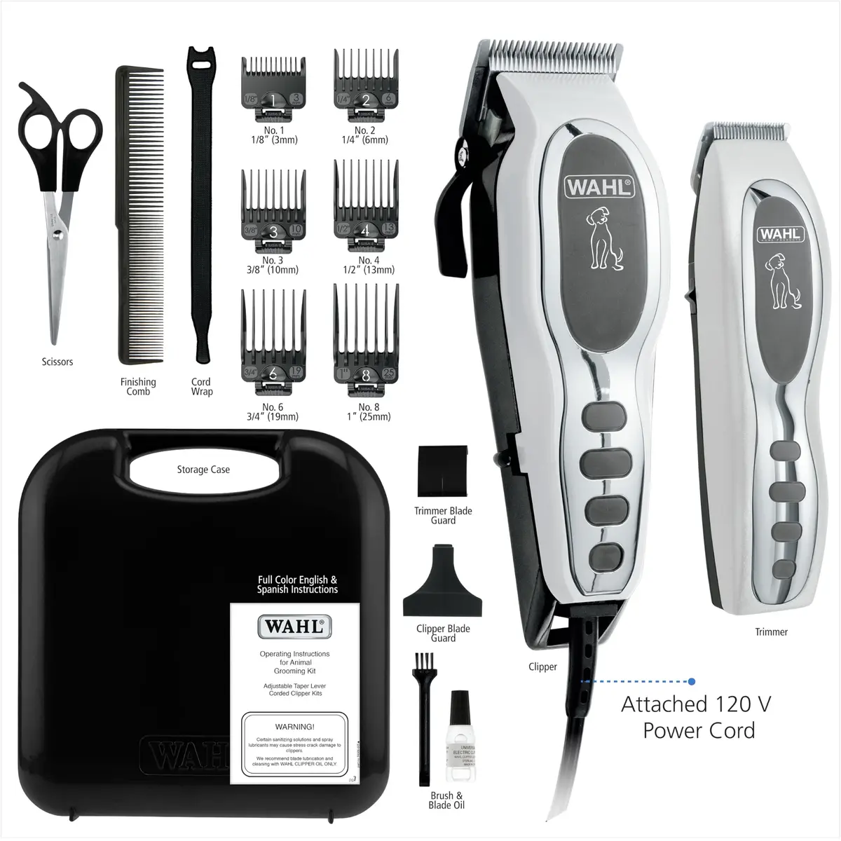 Wahl Pet-Pro Corded Clipper & Battery Trimmer for Dogs | High Carbon Steel Blades, Quiet & Stress-Free Grooming - view 5