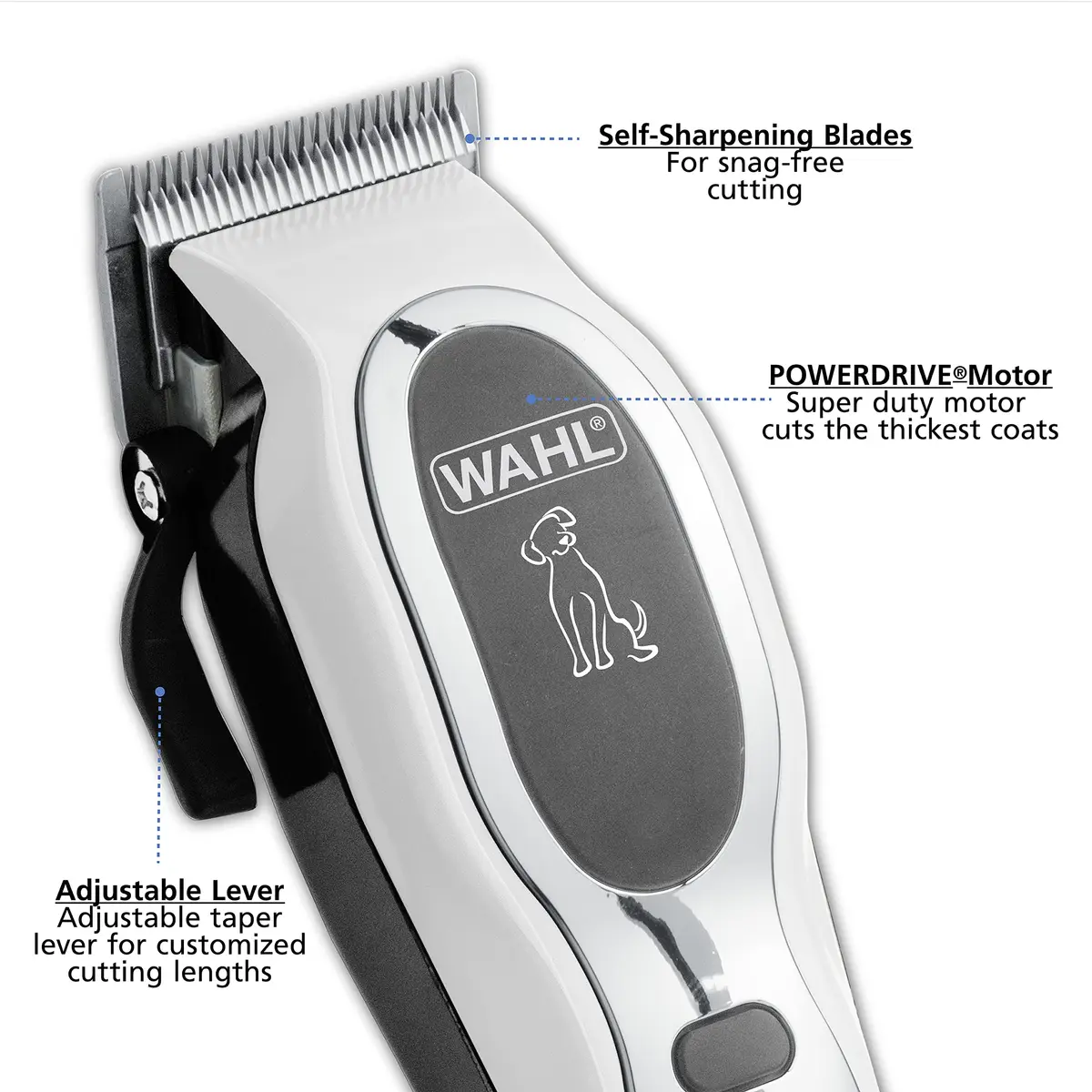 Wahl Pet-Pro Corded Clipper & Battery Trimmer for Dogs | High Carbon Steel Blades, Quiet & Stress-Free Grooming - view 2
