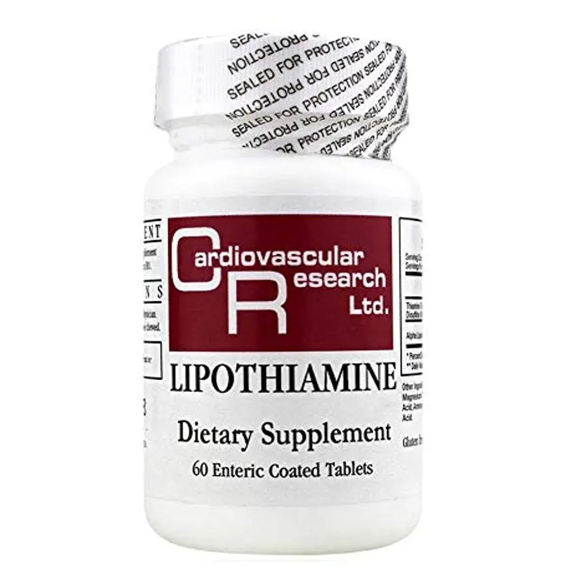 Ecological Formulas Lipothiamine White 60 Count Tablets | Cardiovascular Research USA Import - main product image