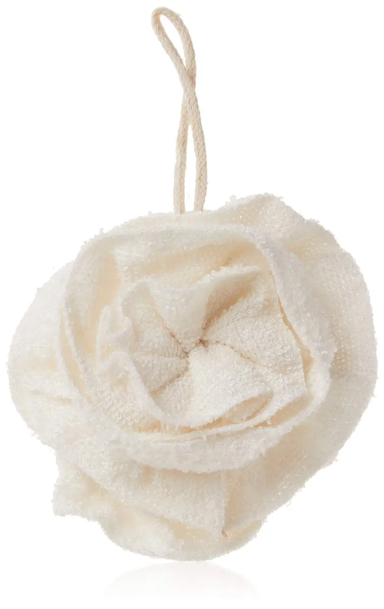 Urban Spa Natural Bamboo Bath and Shower Pouf | Gentle, Sustainable, Machine-Washable (70-120 chars) - main product image