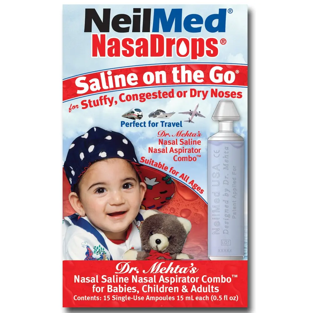 NeilMed NASA Saline Vials 0.5 Fl Oz | Single-Use Nasal & Sinus Relief - view 3