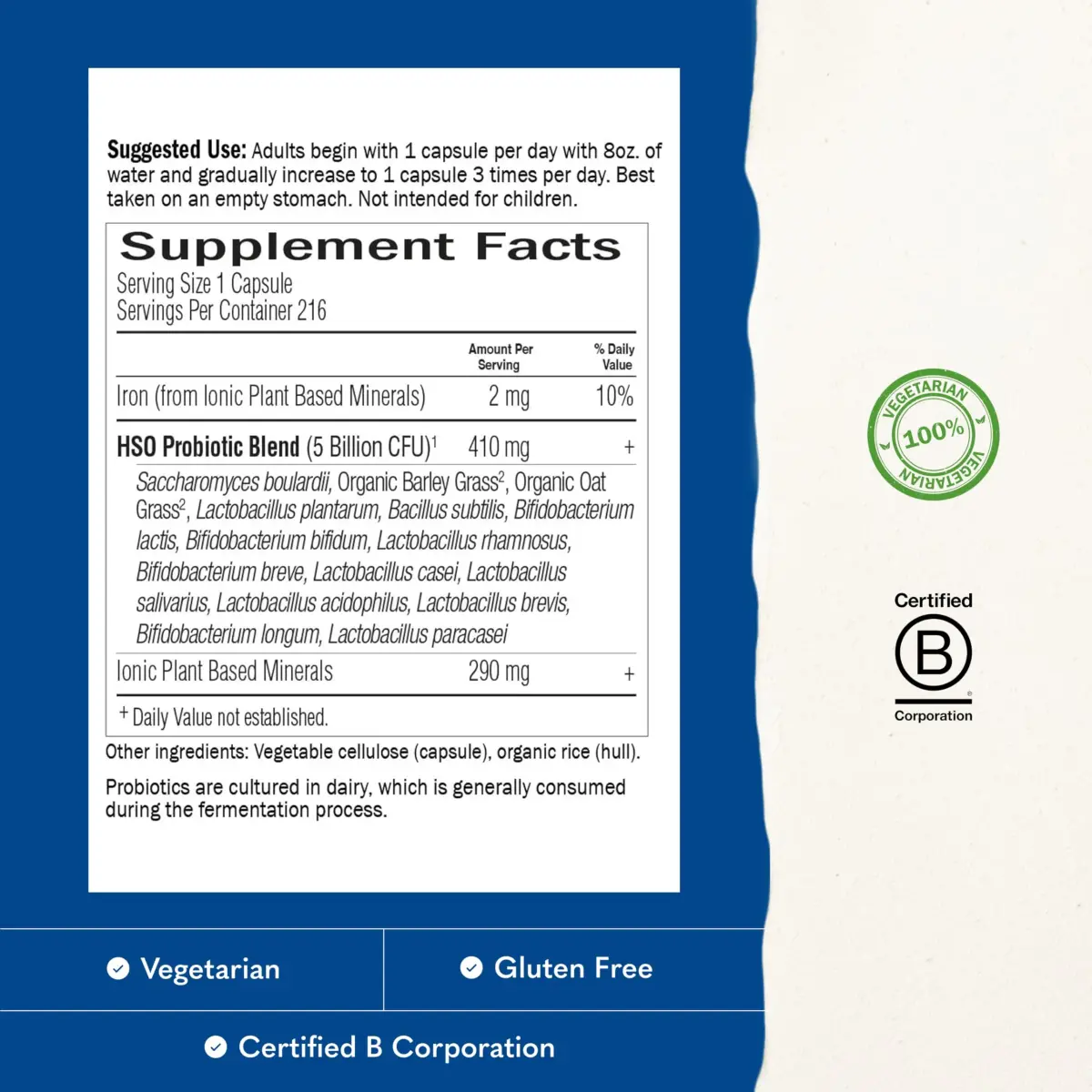 Garden of Life Primal Defense Ultra Probiotic 216 Capsules | 15 Billion CFU & 13 Strains for Digestive Health - view 2