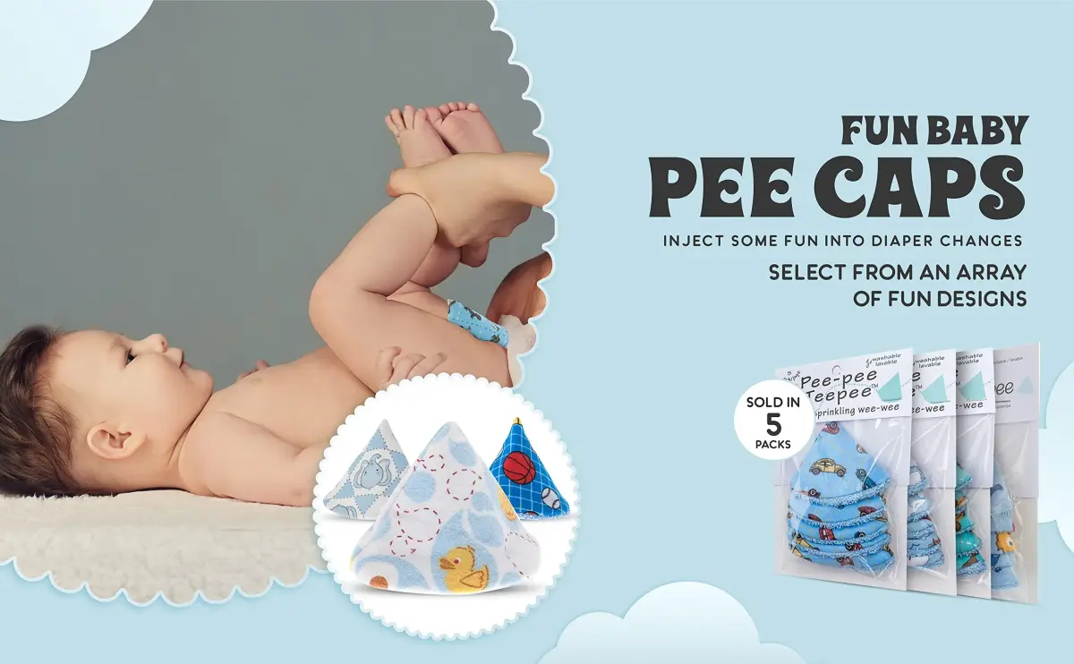 Beba Bean Pee-Pee Teepee Baby Boy Diaper Covers 5 Pack | Prevents Sprays During Changes - view 5