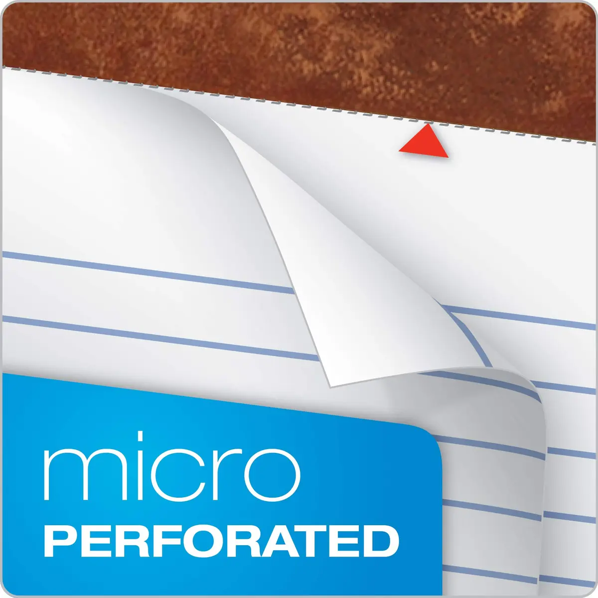 Tops Legal Pad 8.5 x 11.75 Inches White | Perforated Wide Rule, 50 Sheets, Pack of 3 - view 4
