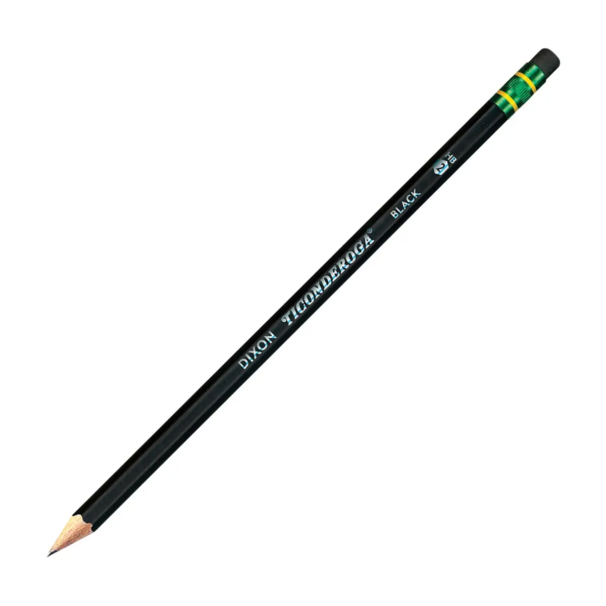 Ticonderoga Wood-Cased Pencils, Unsharpened, #2 HB Soft, Black, 12 Count | Smooth Writing Instrument - view 4