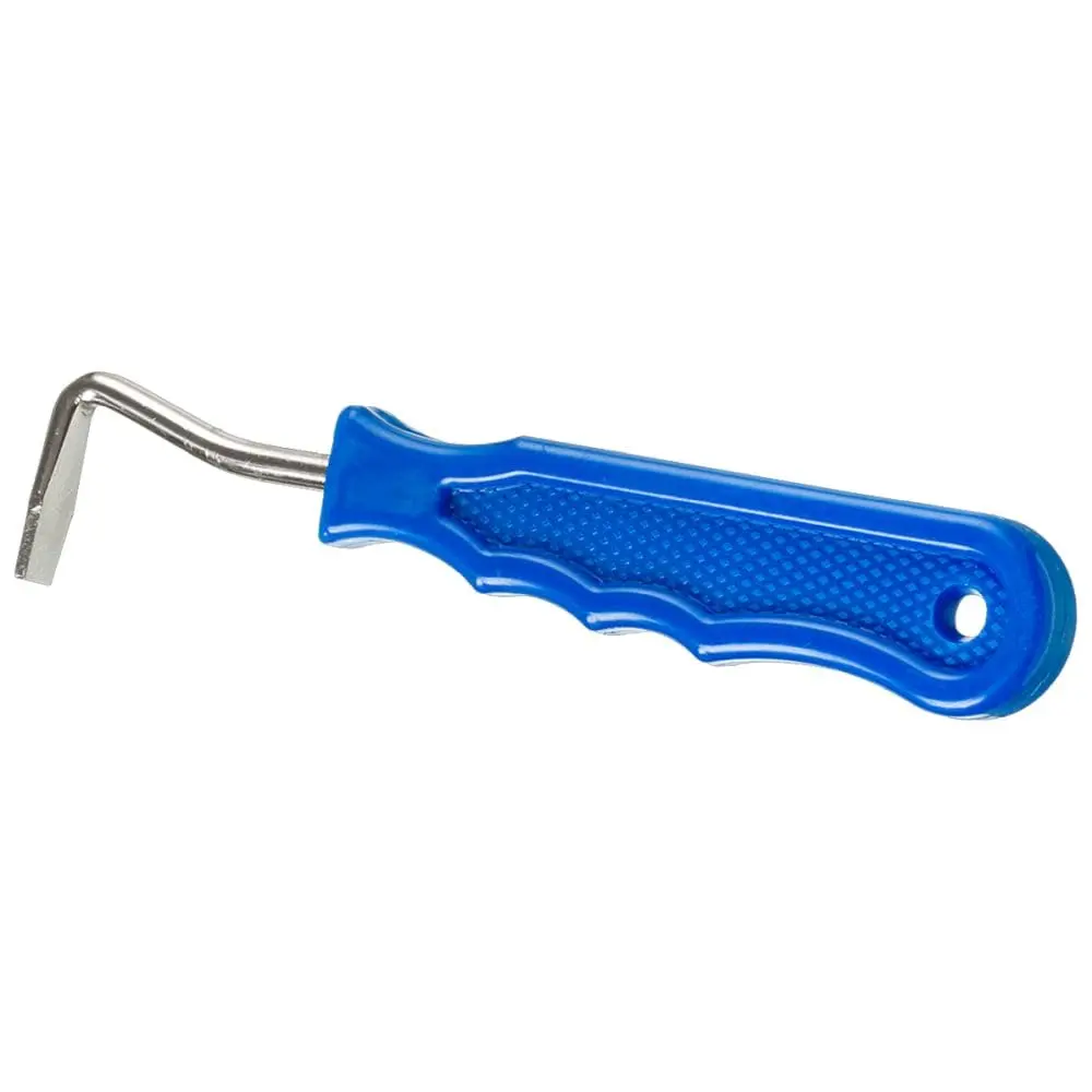 Tough 1 Metal Hoof Pick with Easy Grip Handle - Royal Blue | Durable Steel Hoof Tool for Horses - main product image