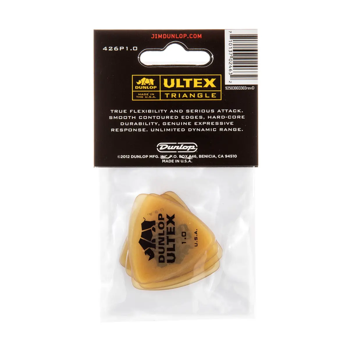 Jim Dunlop Ultex Triangle Pick 1.0mm (72 Pack) | Crystal Clear Tones & Durability - view 3