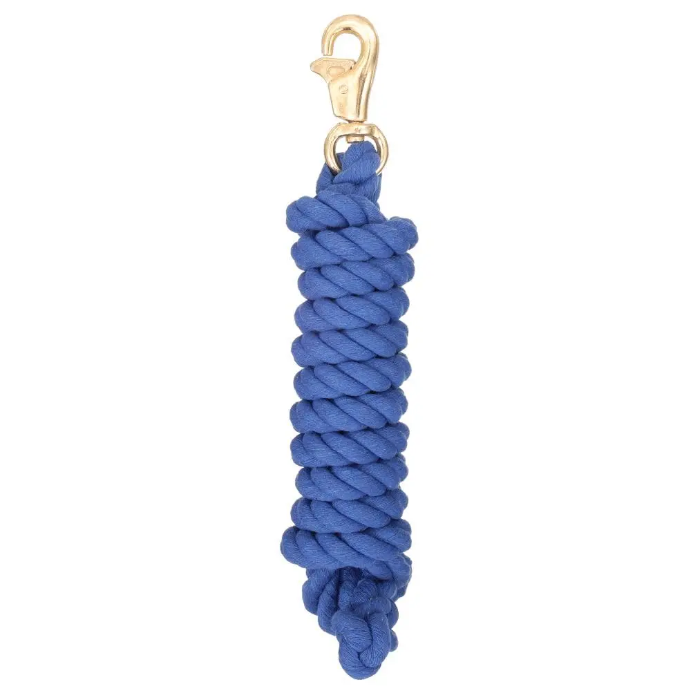 Tough 1 Braided Cotton Lead Rope with Triggerbull Snap - Royal Blue 2.16 m (7 ft) - main product image