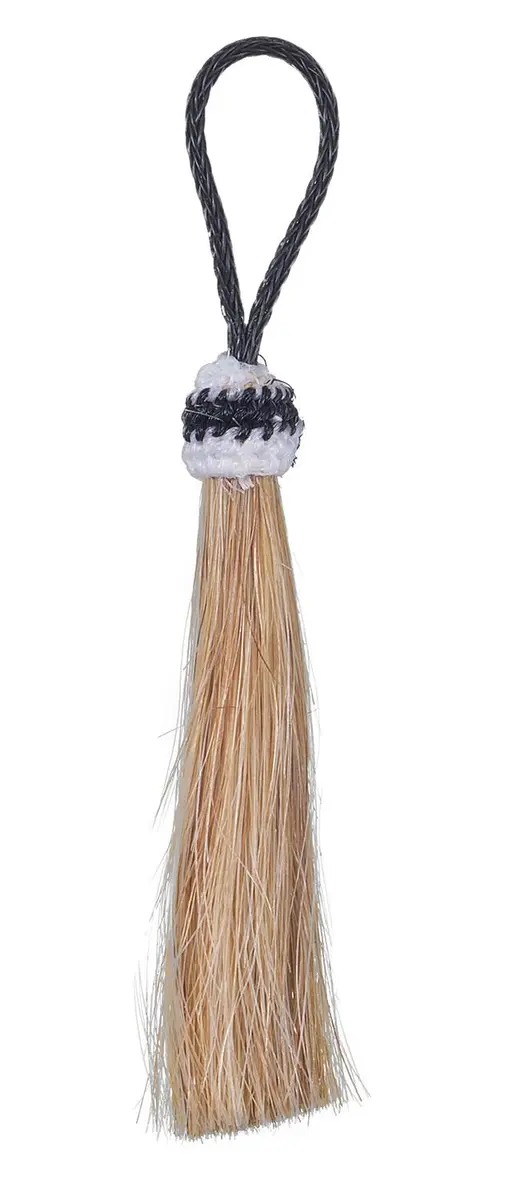 Tough 1 Royal King Single Horsehair Tassel, White | Classic Western Style - main product image
