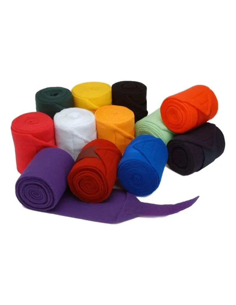 Tough 1 Polo Wraps White 5" x 7 1/2' | Elastic fleece support - main product image