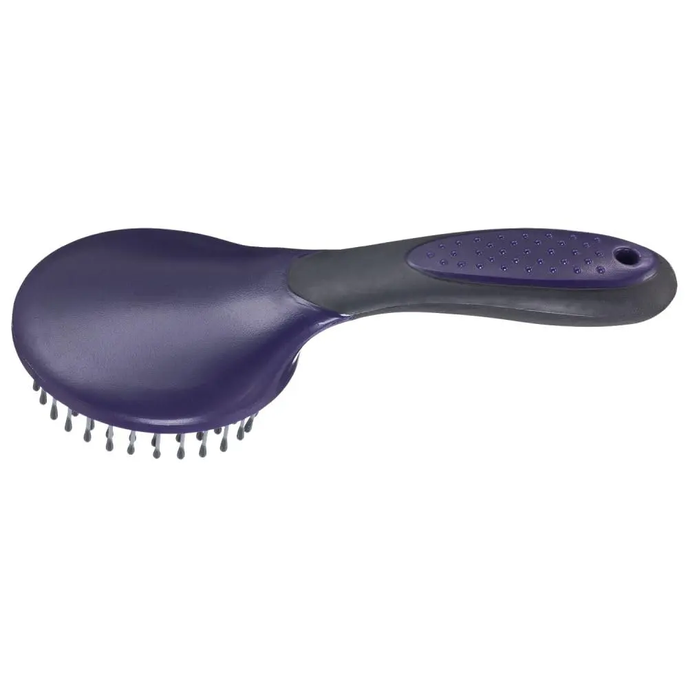 Tough 1 Great Grips Mane & Tail Brush - Purple | Ergonomic Coarse Hair Grooming Tool - main product image