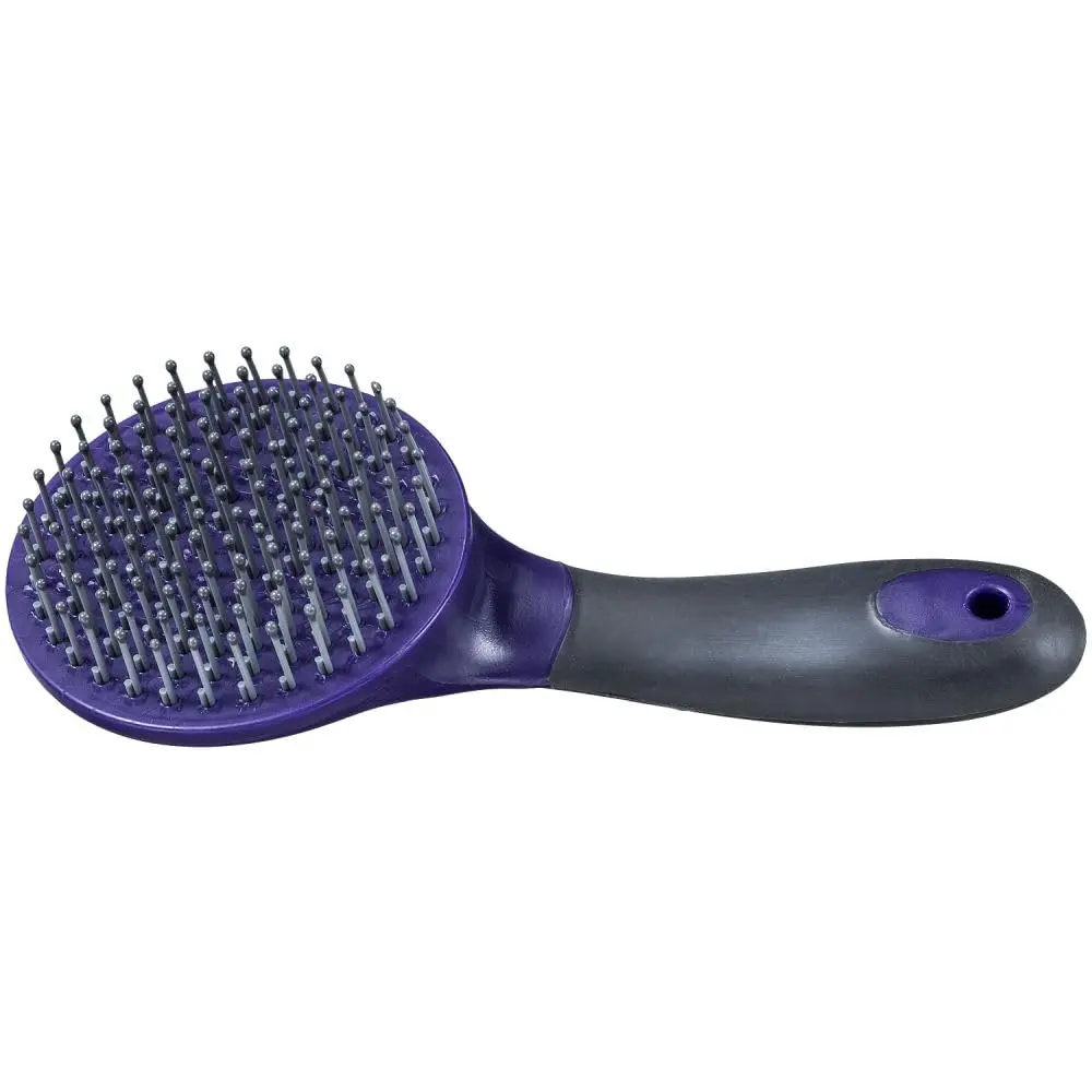 Tough 1 Great Grips Mane & Tail Brush - Purple | Ergonomic Coarse Hair Grooming Tool - view 2