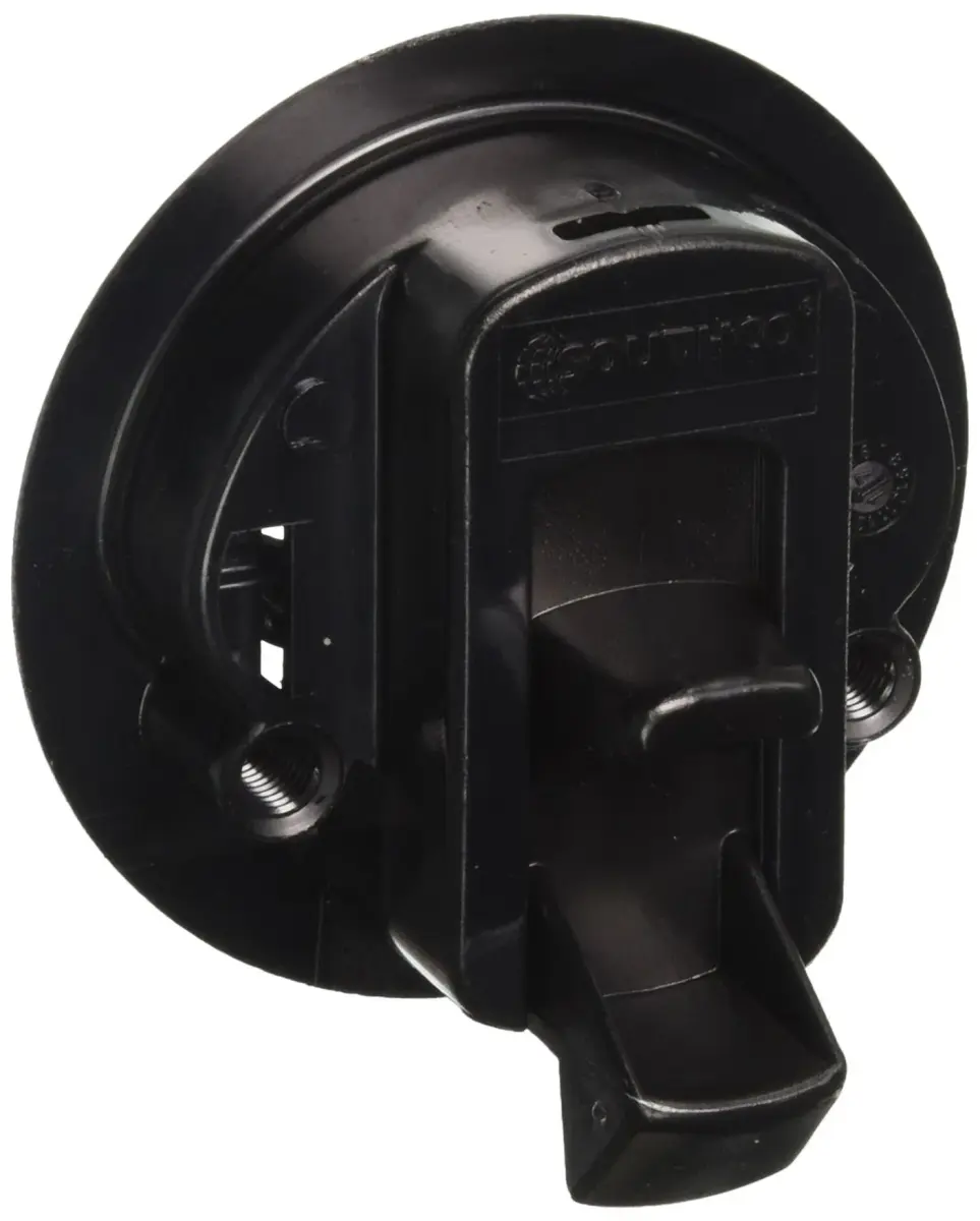 Southco M1-63 Flush Pull Latch Non-Locking Black Polycarbonate with Stainless Steel Hardware | Panel Thickness 0.475-0.675 Inches - main product image