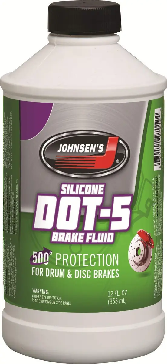 Johnsen's Silicone DOT-5 Brake Fluid - 12 oz. | Non-Hydroscopic, 500°F Protection, Suitable for Drum & Disc Brakes - main product image