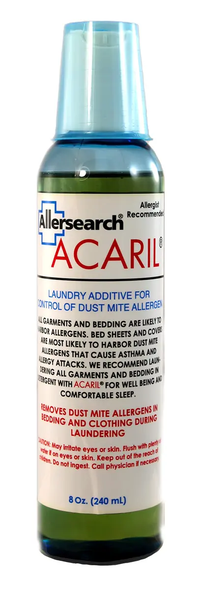 Allersearch ACARIL Laundry Additive 8 Oz | allergen removal safe for all fabrics - main product image