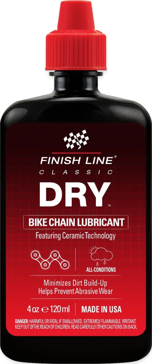 Finish Line Dry Chain Lubricant Ceramic Dry-Film 118ml (4 oz) | Dirt Repellent for Indian Roads - main product image